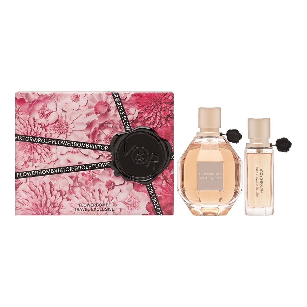 Flowerbomb By Viktor Rolf For Women 2 Piece Set Includes 3 4 Oz Eau De Parfum Spray 0 68 Oz Eau De Parfum Spray Walmart Com