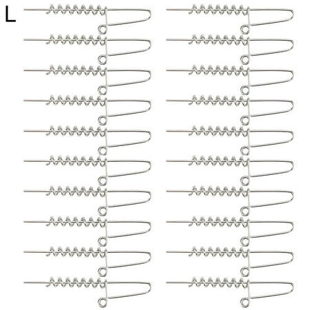 20pcs Soft Fishing Bait Connector Worm Lure Spring Lock Pins Fixing Needles