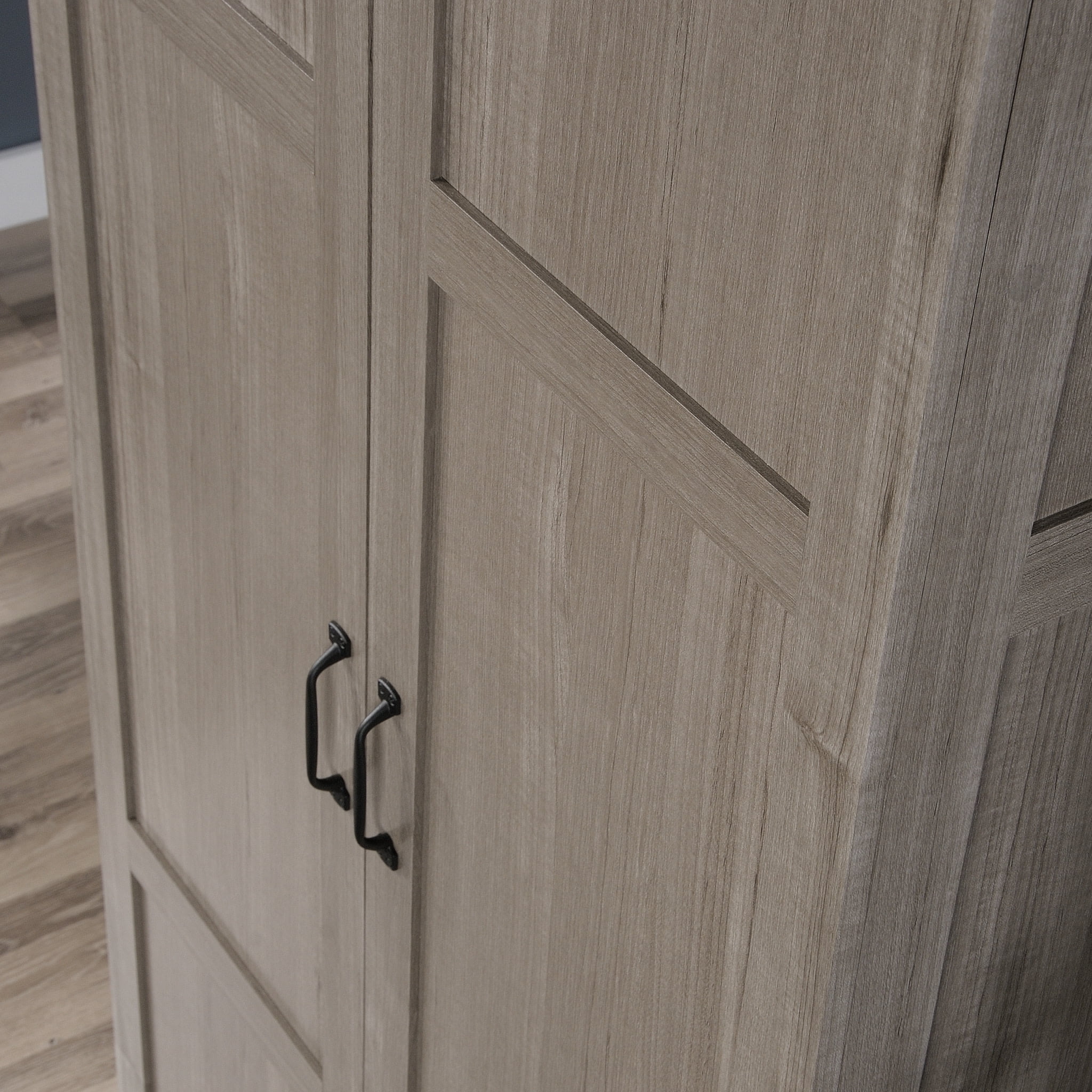 Sauder Select Storage Cabinet, Silver Sycamore Finish