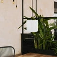 thumbnail image 2 of Pantalla de lámpara de hierro moderna para dormitorio, tambor negro para lámparas colgantes de techo, pantalla de lámpara de tambor negra, pantalla de lámpara con herrajes negros, 2 of 8