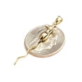 thumbnail image 6 of 14k yellow Gold long tail mouse rat Pendant animal charm gift fine jewelry 1.5g, 6 of 12