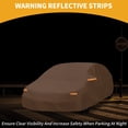 thumbnail image 3 of Funda para Coche Impermeable Unique Bargains para Todo Clima Automotriz Exterior Anti-UV Protección Sol Lluvia Funda Exterior Completa para Subaru Legacy 210D-PU Naranja con Franjas Reflectantes, 3 of 4