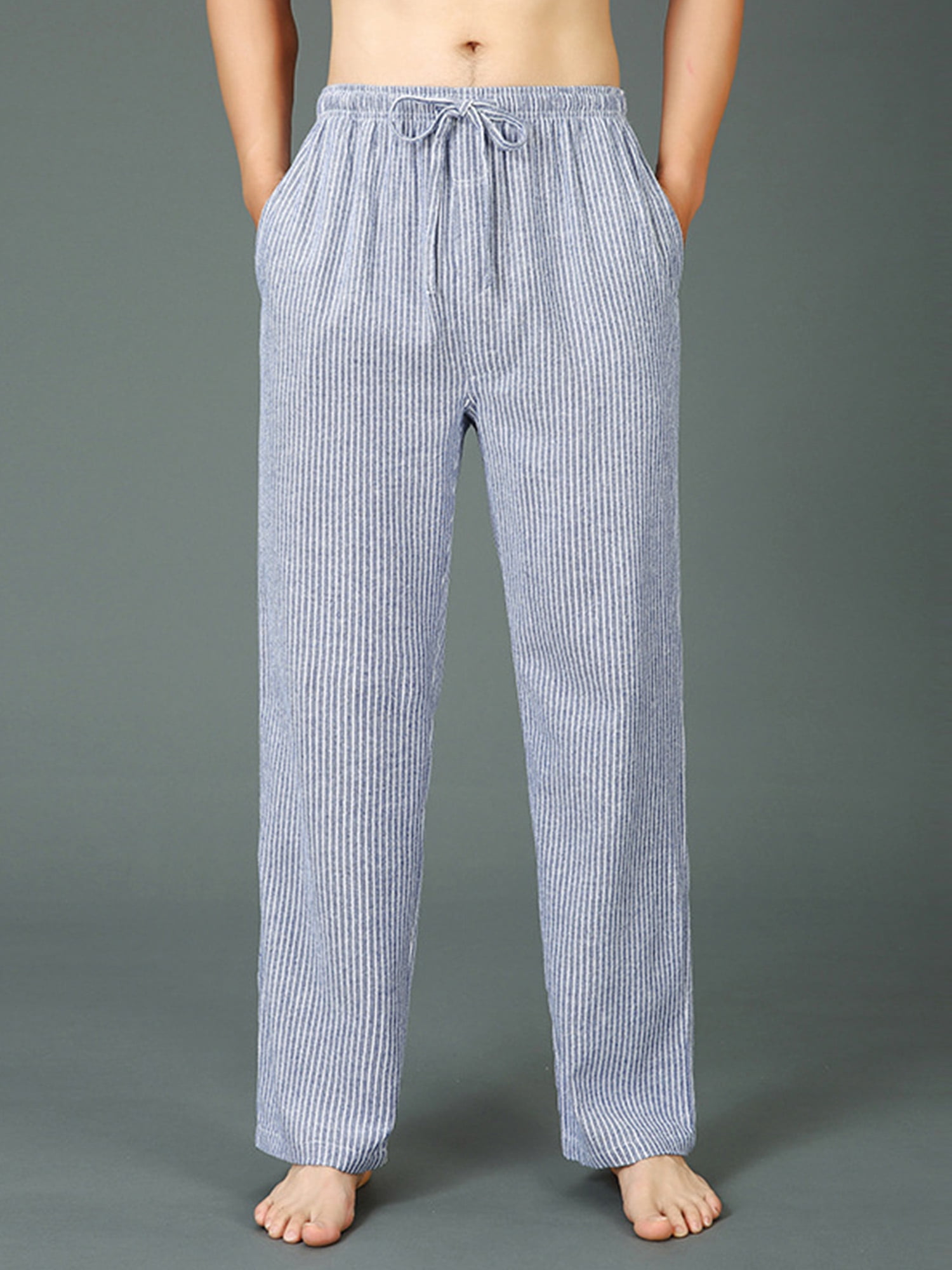 Men Soft pyjamas pants bottoms Elastics Waist trousers Lounge Wear Nightwear Pjs