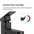 thumbnail image 2 of Single Lever Matte Black Faucet for Bathroom Basin, Mixer Tap for Sinks, Durable and Stylish Waterfall Spout Design, 2 of 5