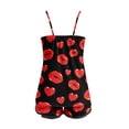 thumbnail image 5 of zuwimk Women Pajama Sets,Women Cami Pajama Set Lace Trim Short PJ Set with Shorts Red,XXL, 5 of 5
