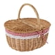 thumbnail image 1 of Cesta de picnic de mimbre, cesta tejida de mimbre con tapa y asa, práctica cesta de mimbre Grande, 1 of 9