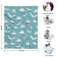 thumbnail image 4 of Blue Dinosaurs Skeletons Pterosaurs Pattern Blanket,Comfortable Soft Lamb Wool Throw Blanket,All Season,Warm Lightweight Blankets for Sofa Bed Couch Living Room Chair,30"x40", 4 of 4