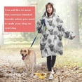 thumbnail image 4 of Gray Highland Cow Lemon Pattern Wearable Oversized Blanket,Wearable Blanket Hoodie for Adults,Cozy Hooded Blankets with Super Pockets,Super Warm Fuzzy Pullover for Women & Men, 4 of 6