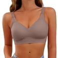 thumbnail image 5 of QASIEATN Women's Fashion Comfortable Wireless Bras Solid Color Soft Cup Bralettes Womens Underwear Everyday Bras for Women, 5 of 5