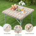 thumbnail image 4 of Elastic Edge Bohemian Square Tablecloth 34x34 Inch, Fitted Cover for Card Tables, Resistant to Wrinkles and Stains, 4 of 6