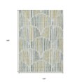 thumbnail image 3 of HomeRoots 584109 10 x 14 ft. Abstract Washable Indoor & Outdoor Rectangle Area Rug, Sage, Artichoke Green & Gold, 3 of 5