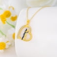 thumbnail image 4 of 14k Gold Couples Hug Necklace for Women 14k Yellow Gold Hug Pendant Lovers Jewelry Gifts for Women, 4 of 6