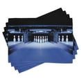 thumbnail image 1 of Ambesonne Bowling Party Place Mats Set of 4, Symmetrical Pins, Standard Size, Blue White Red, 1 of 6
