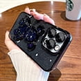 thumbnail image 4 of 6D Electroplated for iPhone 14 Case for Women Girls Luxury Liquid Quicksand Case with Camera Protector Glitter Sparkly Bear Slim Shockproof Rubber Protecive Case (Black), 4 of 11