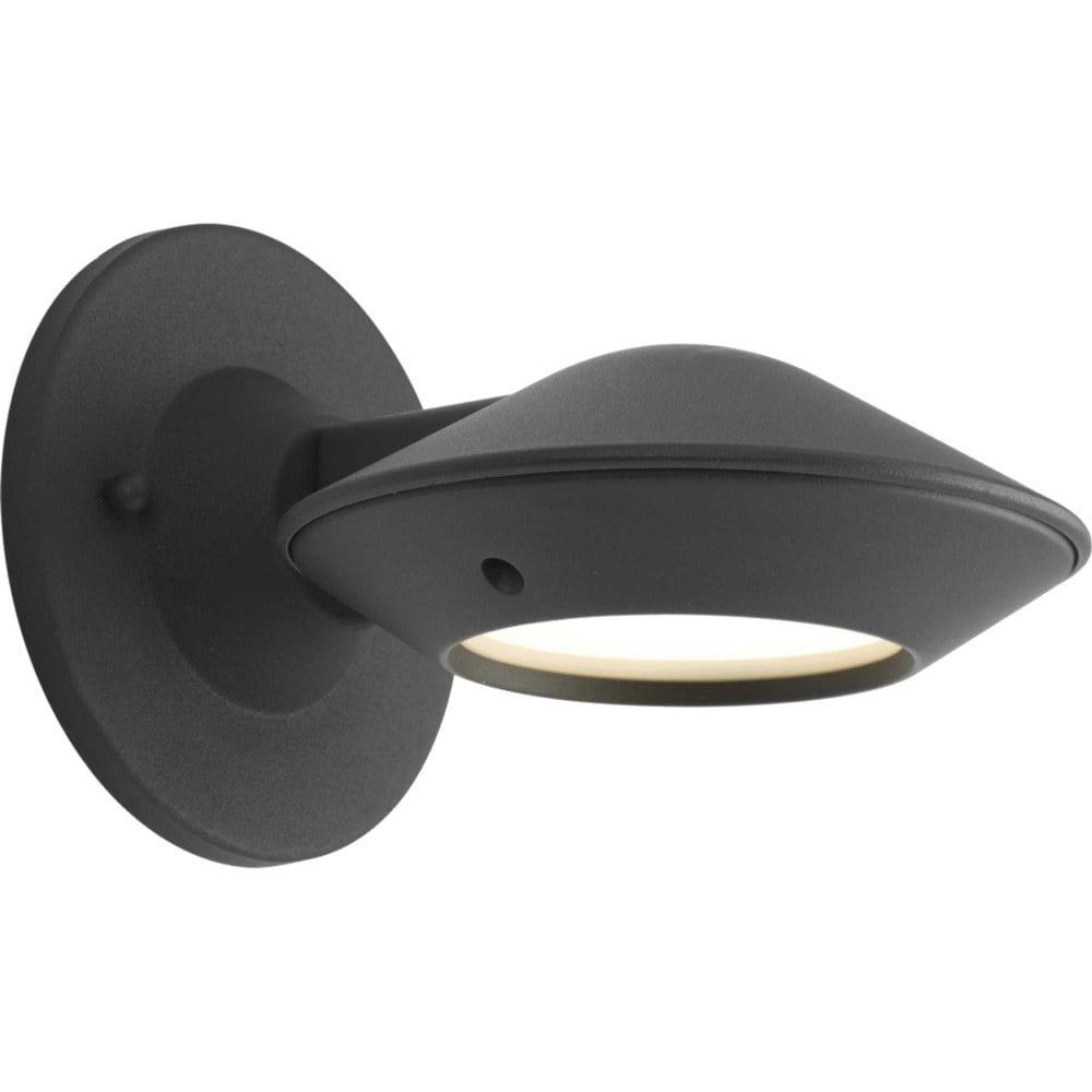 Progress Lighting Strata 1-Light LED Outdoor Wall Light in White Glass Shade