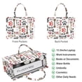 thumbnail image 2 of Large Capacity Tote Bag,Paw Prints and Bones Handbag Fashion Luxury Tote Bag,15.7"x13"x 5.1" Inches,Laptop Compatible, 2 of 6