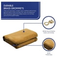 thumbnail image 3 of Tarps Now 18 Mil Heavy Duty Canvas Tarp with Plated Grommets, (8' x 12') - A Grade Multi-Purpose Tarpaulin Sheet Cover for Canopy Tent, Roof, Camping - Tan, 16 oz, 3 of 6