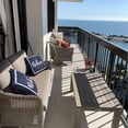 thumbnail image 4 of Outdoor Waterproof Throw Pillow Covers 18x18 Inches Set of 2 Navy Blue and White Pillows Cover for Patio Furniture Garden Porch, 4 of 6
