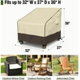 thumbnail image 5 of MR. COVER Patio Furniture Covers Waterproof, Outdoor Chair Covers for Rocking Chair, Heavy Duty Patio Adirondack Chair Cover Fits up to 32"W x 37"D x 36"H, Anti-UV, Brown & Khaki, 2 Pack, 5 of 7