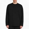 thumbnail image 1 of Ceisia Men's Oversize Crew-Neck Sleeve-Button Long-Sleeve Top Multi-Solid Gift, 1 of 5