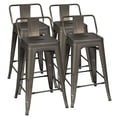 thumbnail image 2 of Juego de 4 taburetes de Bar Costway 43 X 43 X 79 cm Negro, 2 of 10