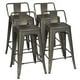 thumbnail image 2 of Juego de 4 taburetes de Bar Costway 43 X 43 X 79 cm Negro, 2 of 10