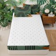 thumbnail image 4 of Erosebridal Green Boho Leaf Zipper Full Size Comforter Sets with Fitted Sheet and 2 Pillowcases for Women Men, Minimalism Arch Line Abstract Zipper Bedding Set, Reversible, 4-Piece, 4 of 7