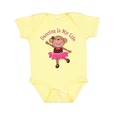 

Inktastic Dancing Monkey Girls Girls Baby Bodysuit
