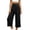 Black, variant on Bloomae Capri Pants for Women Wide Leg High Waisted Pleated Dress Pants Business Casual Capris Work Office Cropped Slacks Trousers with Pockets