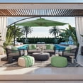 thumbnail image 1 of CorLiving 9.5ft Tilting Cantilever Outdoor Patio Umbrella with Steel Frame and 8 Support Arms, Forest Green, 1 of 10
