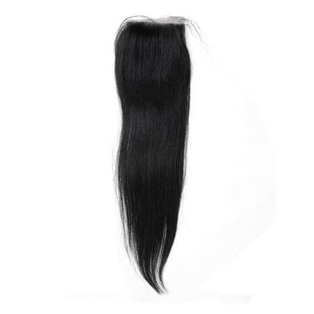 Unique Bargains Straight Free Part Closure Human Hair Frontal Lace 4x4 (Best Human Hair Weave Brands)
