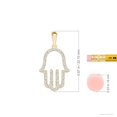 thumbnail image 3 of ANGARA Natural Diamond Hamsa Hand Pendant in 14K Yellow Gold for Women (Size-1.3mm| Color-G| Clarity-VS2) | April Birthstone, Birthday, Anniversary, Jewelry Gift for Women | Natural Diamond Necklace, 3 of 7