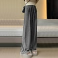 thumbnail image 5 of HVOBTTY Pants for Women, Wide Leg Pants Woman, Ladies' Drooping Soft and Loose Knit Sports Loose Pocket Drawstring Wide Leg Pants Dark Gray,XL, 5 of 5