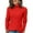 Red #004, variant on Turtleneck Sweaters for Women - Oversized Fall Winter Long Sleeve Soft Dressy Casual Knit Pullover Tops 2025 Red L