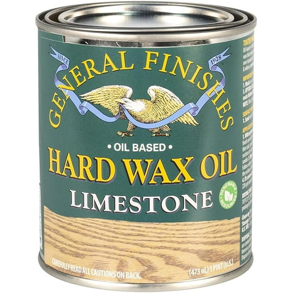 General Finishes Hard Wax Oil, 1 Pint, Limestone