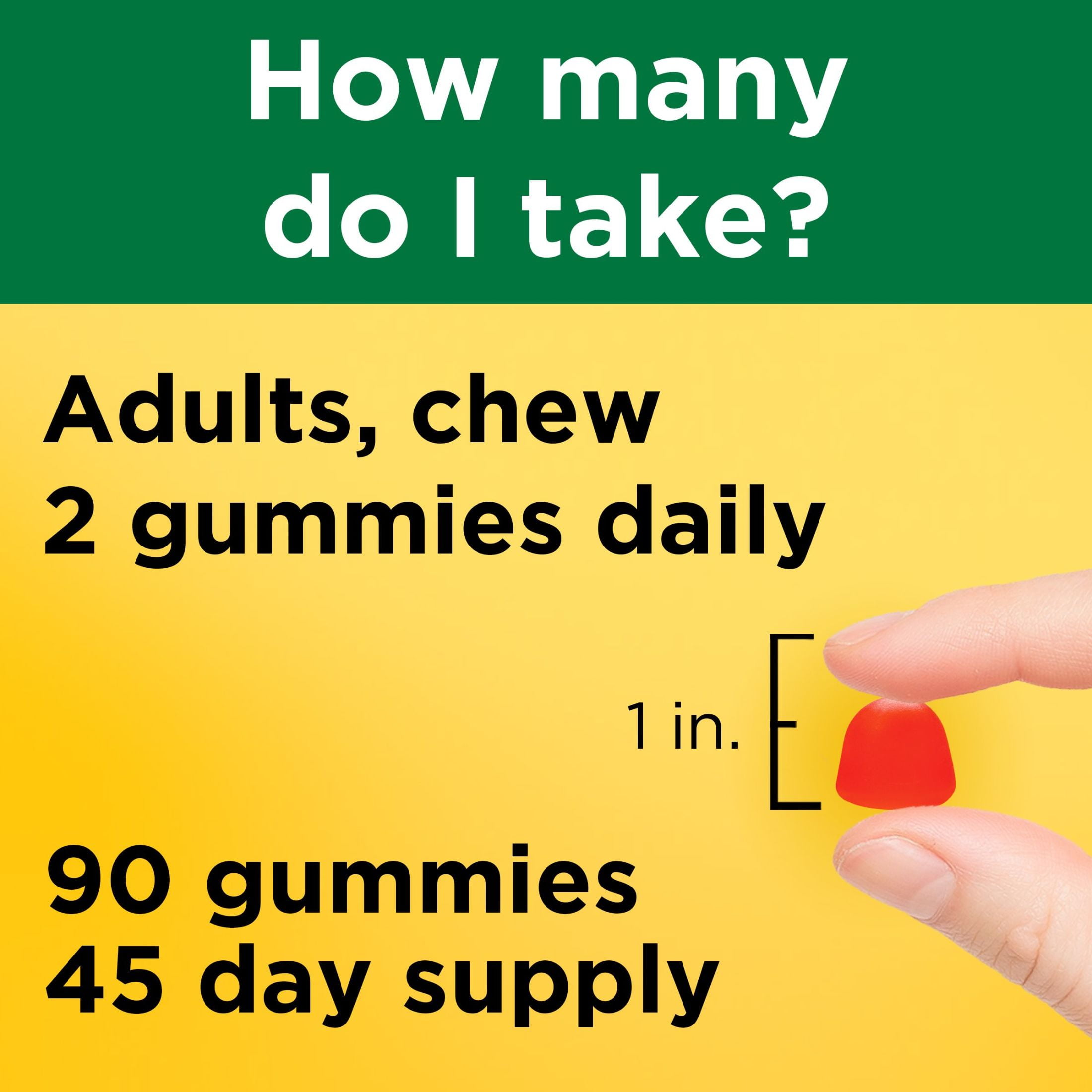 Nature Made Extra Strength Vitamin D3 5000 IU (125 mcg) per Serving Gummies, Dietary Supplement, 90 Count