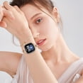 thumbnail image 5 of REQO Compatible with Fitbit Versa 4＆Sense 2 Bands Women, Adjustable Elegant style Stainless steel metal with diamonds Bands Compatible with Fitbit Versa 3＆sense bands Women, 5 of 6