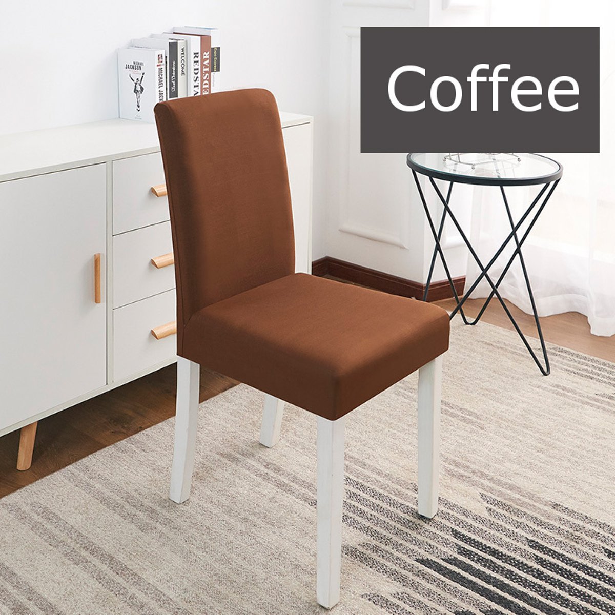 Solid Color Chair Covers Soft Spandex Fit Stretch Short Dining Room Chair Covers Solid Color Chair Covers Soft Spandex Fit Stretch Short Dining Room Chair Covers