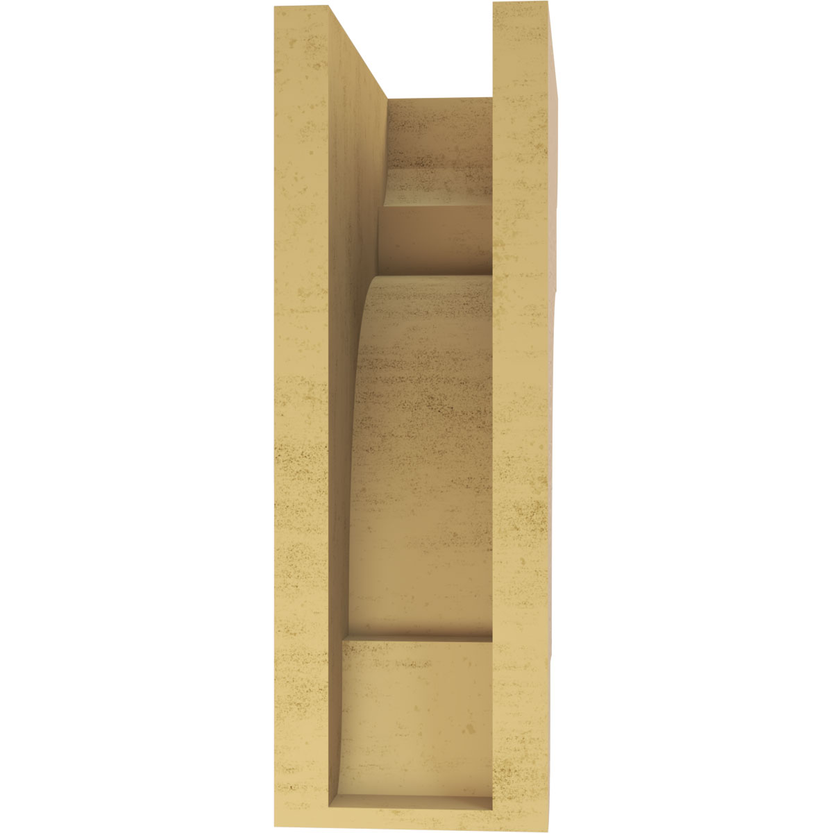 5"W x 10"D x 15"H Classic New Brighton Rough Cedar Woodgrain TimberThane Corbel, Primed Tan