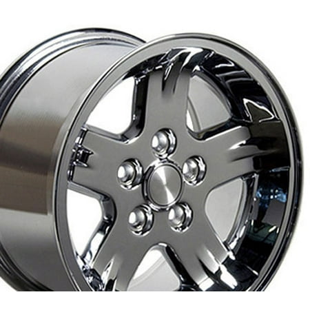 Rim Wrangler 2 Inserts - 15x8 Wheels Fit Jeep Wrangler, Cherokee - Wrangler Style Chrome Rims, Hollander 9050