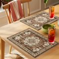 thumbnail image 4 of Tribal Vintage Boho Placemats Set of 4 Brown Bohemia Place Mats Table Mats Kitchen Dining Home Outdoor Party Table Decoration, 4 of 9