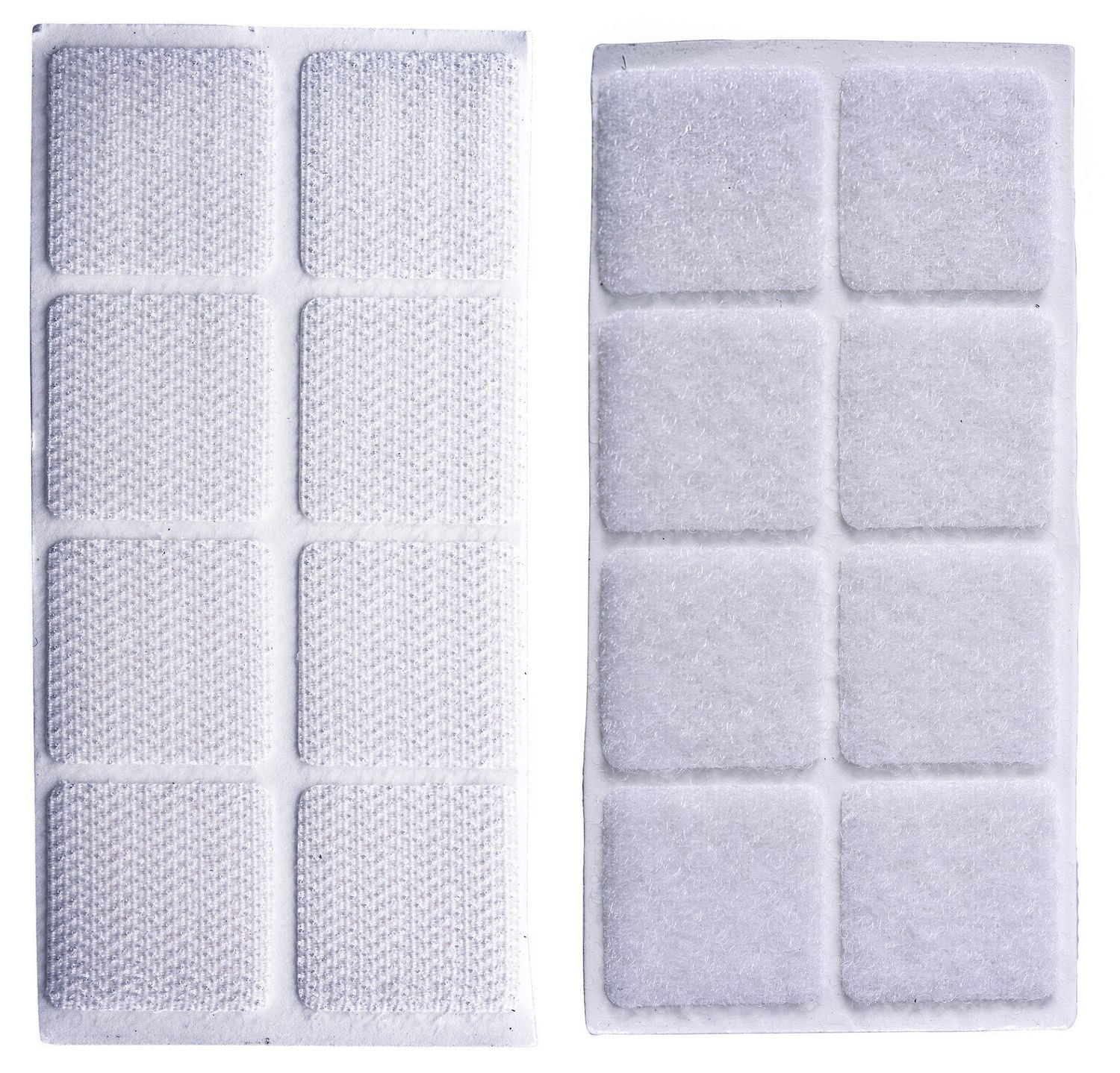 Hardware Essentials Hook and Loop 7/8" White Easy Grip Square, 16 pieces