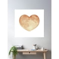 thumbnail image 2 of Harvest Heart Moon Poster Wall Art, Modern Wall Decor, 24x24 UNFRAMED, 2 of 3