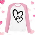 thumbnail image 5 of ITSAME Long Sleeve Shirts For Girls, Heart Graphic Crewneck Casual Comfortable Pullover Top Pink 12-13T, 5 of 5