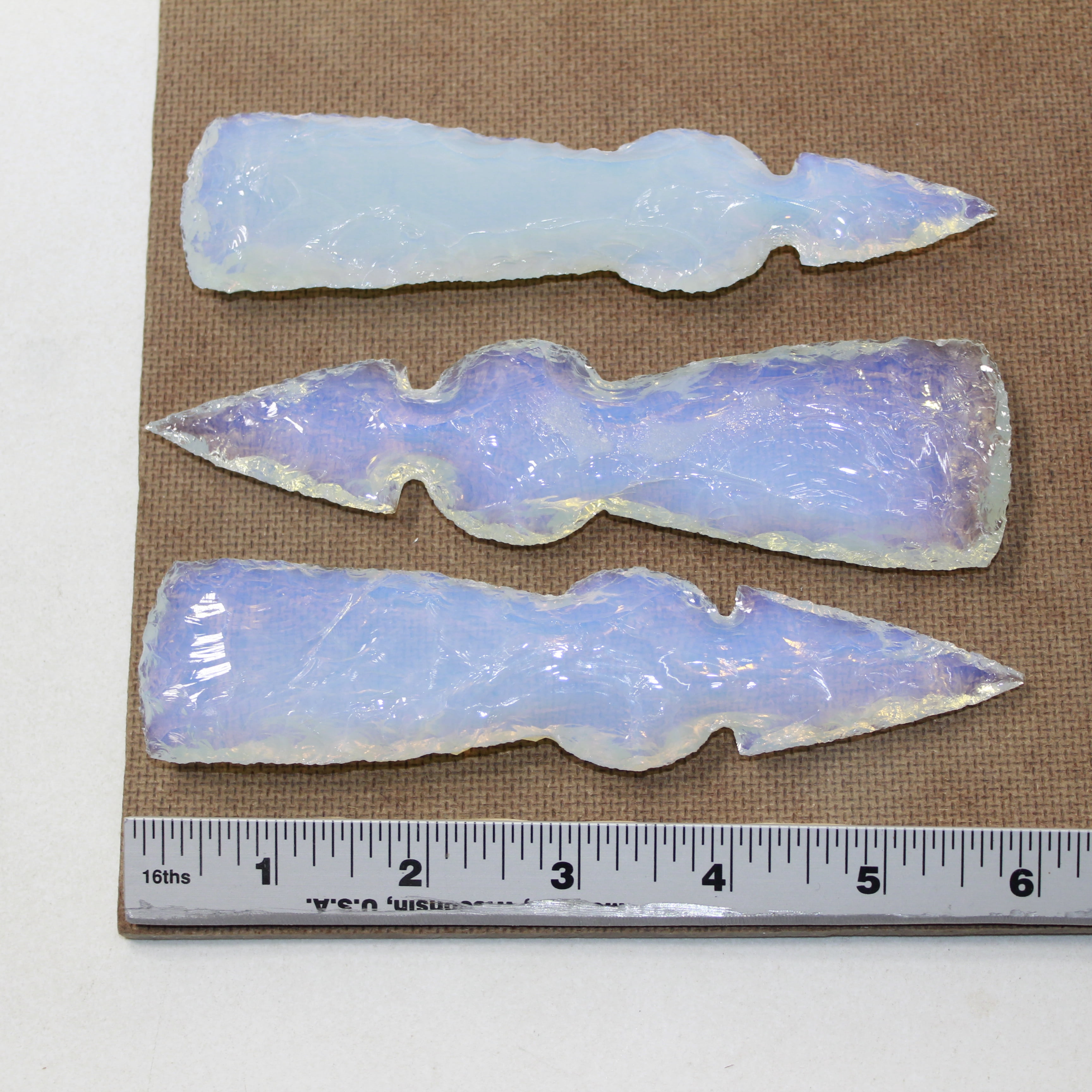 3 Opalite Ornamental Tomahawk Heads #5724  Ax Axe Hatchet