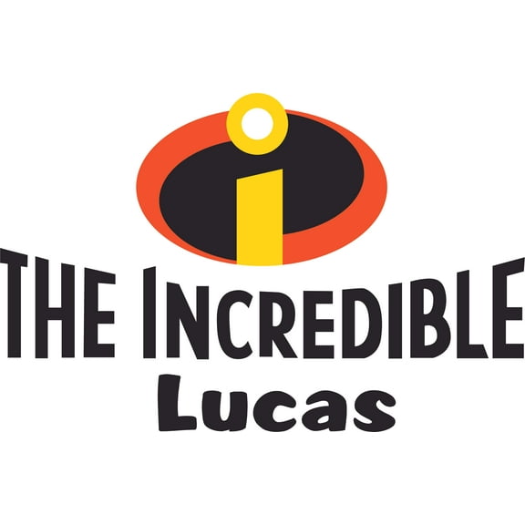 The Incredible Movie Cartoon Logo Customized Wall Decal - Custom Vinyl Wall Art - Personalized Name - Baby Girls Boys Kids Bedroom Wall Decal Room Decor Wall Stickers Decoration Size (20x40 inch)