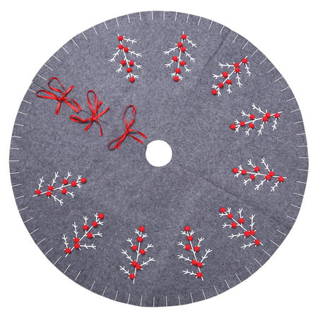 Christmas Tree Skirt Cover Non-woven Fabric Christmas Tree Carpet Dress up Party Decoration 47.2in Diameter (Best Way To Dress A Christmas Tree)