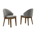 thumbnail image 6 of Andrew 9-Pc Oval Dining Set-88" Walnut Wood Fin. Tbl+8 Lt.Gray Fabric Chrs, 6 of 11