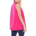 thumbnail image 3 of Women's Sleeveless Long Body Open Draped Front Solid Cardigan Vest S-3XL, 3 of 4