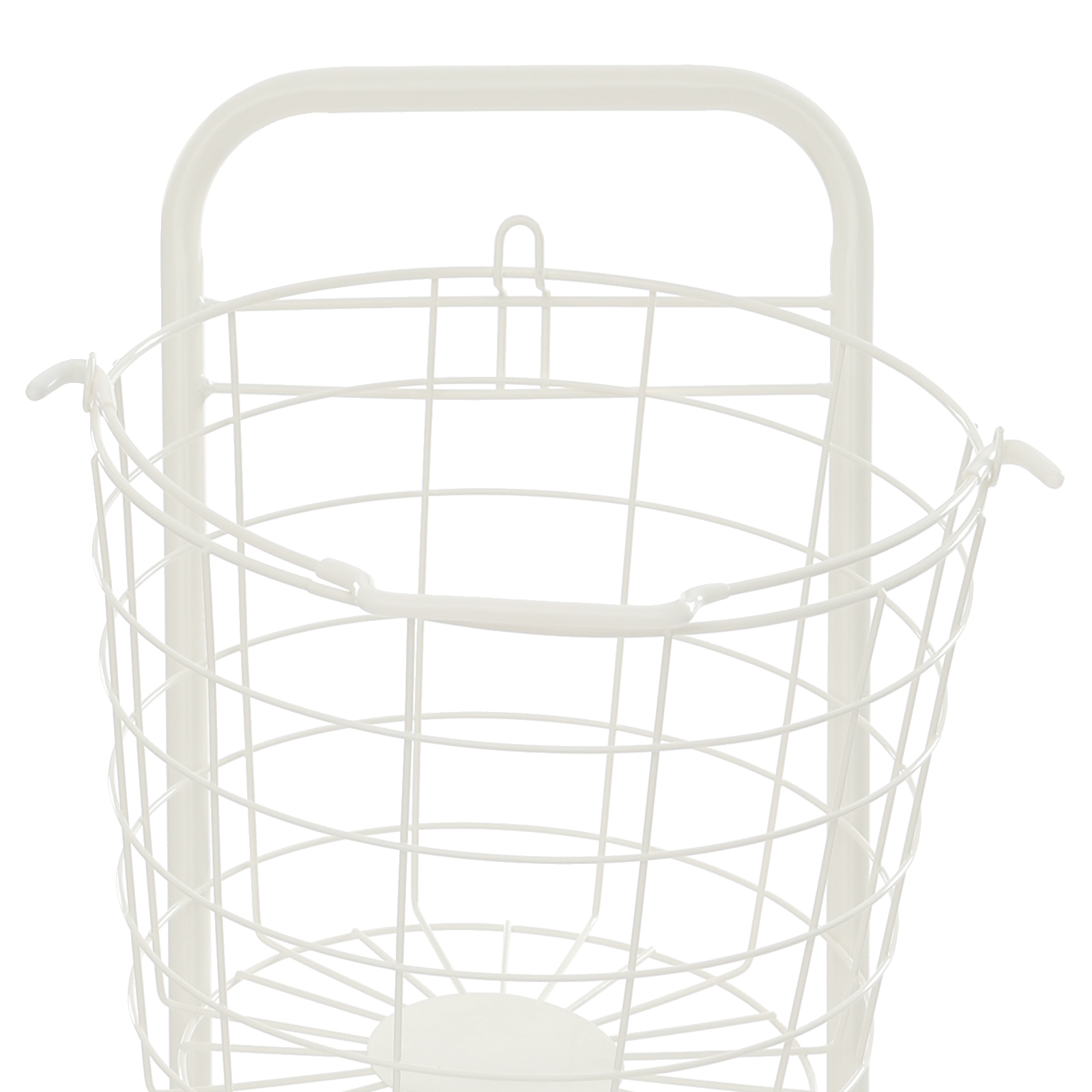 3-tier Laundry Hamper, Laundry Basket with Wheels and 3 Removable Basket White